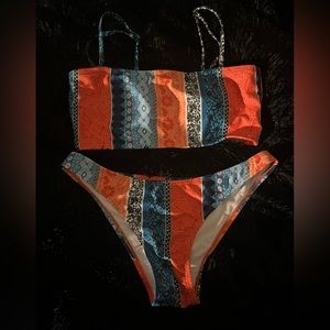 colorful high waisted bikini